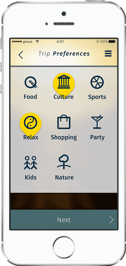 personal travel app, trip planner